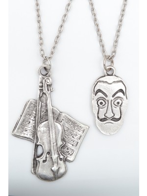 Had Safha Accessories 2'li Nota Defteri Keman - Salvador Dali Kolye Seti