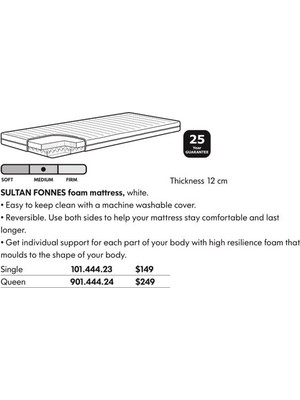 IKEA Sultan Fonnes 80 x 190 Visko(Elastomerik)+Sünger Yatak