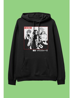 Zoka Wear Tokyo Revengers Tokyo Manji Çetesi Anime Kapüşonlu Sweatshirt Hoodie