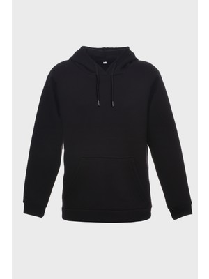 Zoka Wear Baskısız Kapüşonlu Üç Iplik Sweatshırt  Hoodıe