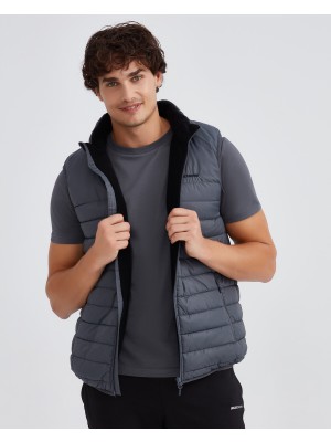 Skechers M Outerwear Padded Vest Erkek Gri  S232001-040