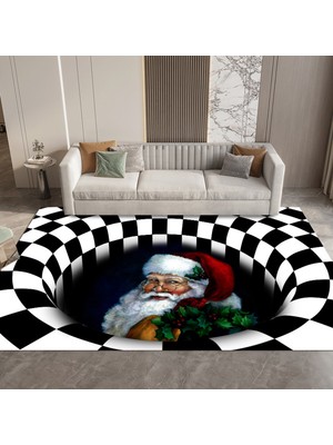 Zethus 3D Noel Baba Noel Kaymaz Üç Boyutlu Tuzak Paspas (Yurt Dışından)