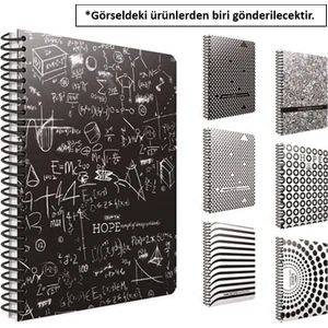 Hope Spiralli Karton Kapak Defter 18;5x26 80 Yaprak Kareli