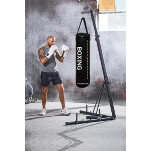Spor Byfit Yırtılmaz Siyah Deluxe Boxing Kolonlu Boks Torbası ve Tavan Askı Kancası
