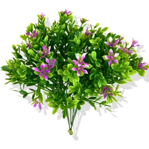 Yapay Lila Yeşillik Demeti 25 cm 7 Dal