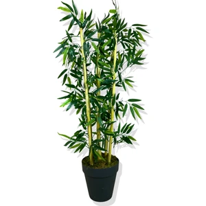 Yapay Yapraklı Bambu Ağacı 5 Bambu'lu 110 cm