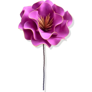 Tek Dal Latex Çiçek Gül Koyu Pembe 60 cm