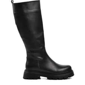 715 Siyah İçi Polarlı Kadın Çizme