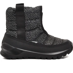 F7448-F Siyah Simli İçi Kürklü Su Geçirmez Çocuk Kar Botu