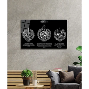 Bay Çağrı Ayetel Kürsi,felak ve Nas Suresi Cam Tablo