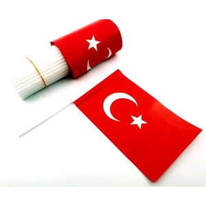 Büyük Boy Çıtalı Türk Bayrağı 10 Adet