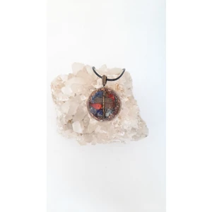 Orgonit Dünyası Yusufçuk Orgonit Kolye Ganslı ve Doğal Taşlı Eskitme (Bombeli)