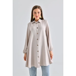 Taş Ahşap Düğmeli Tunik