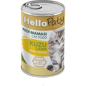 Hello Paty Yavru Kuzu Etlı Kedı Konserve Maması 12 Adet x 415 gr
