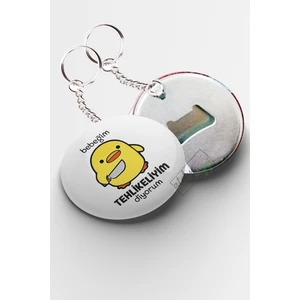 Atölye Çizgi Tehlikeli Ördek Açacaklı Anahtarlık 58MM