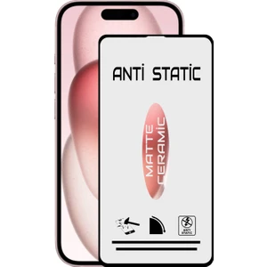 Case World Apple iPhone 15 Tam Kaplayan Anti Statik Kırılmayan Mat Seramik Nano Esnek Ekran Koruyucu Cam