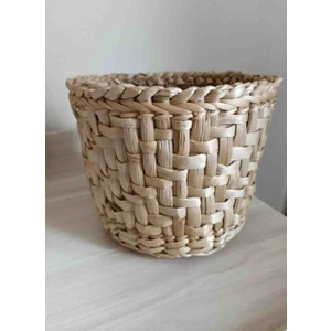 Cooll Vogue Hasır Saksı Balkon Bahçe Dekorasyonu Modeli Çap 21 cm