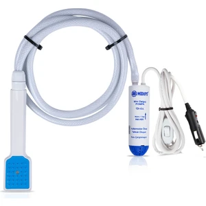 12V Kucuk D.C Midapo Mini Dalgıc Hortumlu Duş Başlıklı Çakmak Girişli Set (Duş-Su Pompası )