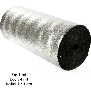 4 mt Kalorifer Radyatör Arkalığı Isı Yalıtımı İzalasyon Levhası Petek Arkası Alüminyum Folyo (1 Cm) 4 mt 1 cm