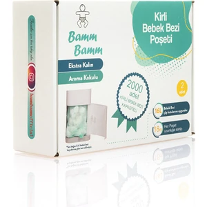 Bamm Bamm 2000 Kirli Bebek Bezi Kapasiteli Çöp Poşeti