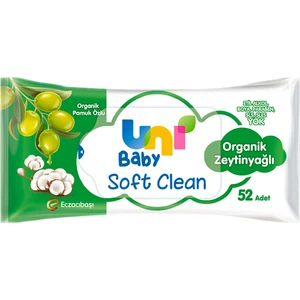 Uni Baby Soft Clean Organik Pamuk Özlü & Organik Zeytinyağlı Islak Mendil 24X52 Adet
