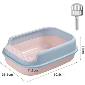 Kedi Kumu Kutusu Çıkarılabilir Yüksek Çit Kedi Tuvaleti Kedi Kumu Kutusu (Yurt Dışından)