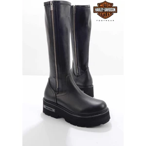 Harley Davidson Black Leather Kadın Bot & Bootie HD0777068803