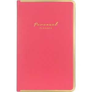 Victoria's Journals Monaco Vegan Deri Sert Kapak 13 x 21 cm Çizgili Nar Çiçeği