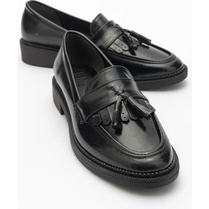Lily Siyah Mat Rugan Kadın Loafer
