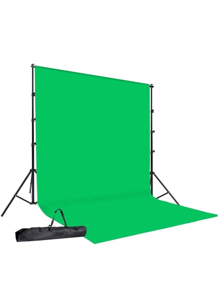 Cazipshop Sosyal Medya Çekimleri Için 2X3M Greenbox Yeşil Fon ve Fon Standı