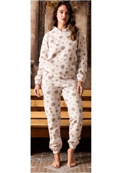 Kadın Desenli Yumuşak Polar Kışlık Pijama Eşofman Tek Alt indirimleri