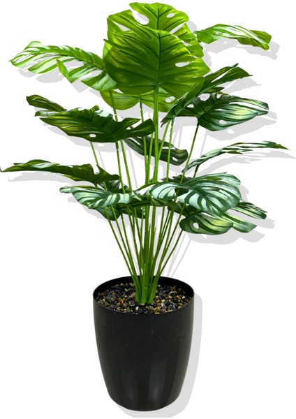 Beyaz Alacalı Monstera Mini Yapay Ağaç 85 cm 18 Dal Krem Saksı fiyatları