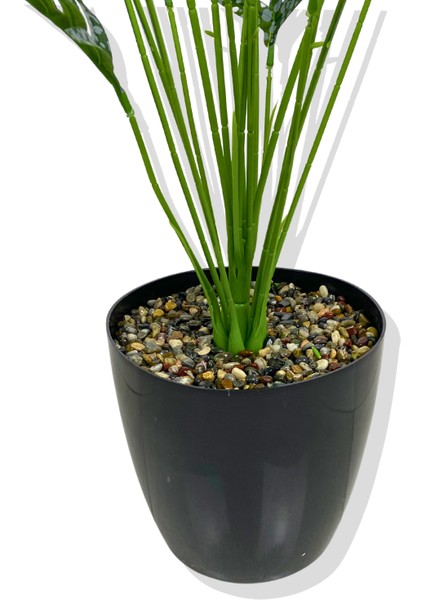 Beyaz Alacalı Monstera Mini Yapay Ağaç 85 cm 18 Dal Krem Saksı indirimleri