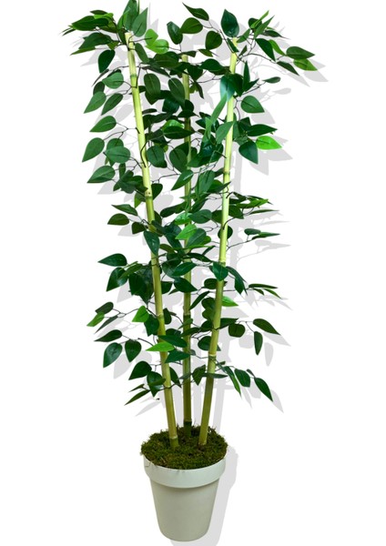 Yapay Yapraklı Benjamin 3 Bambu'lu 110 cm
