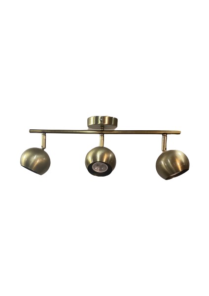 Metal Modern 3 Lü Eskitme Kaplama 180 Derece Mafsallı LED Spot Avize Günışığı Ampullü