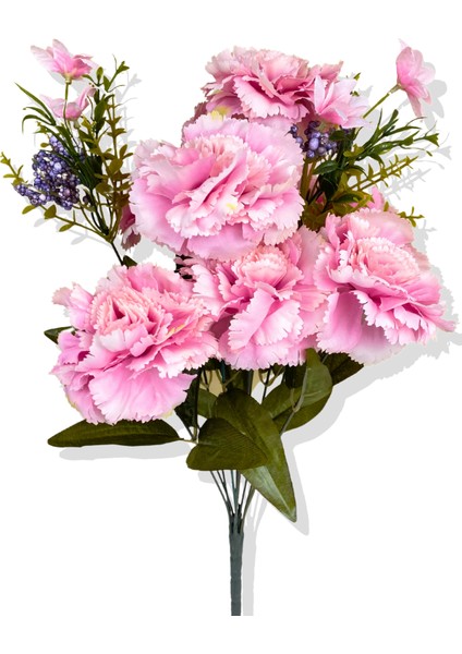 Yapay Pembe Karanfil Demeti 50 cm 11 Dal
