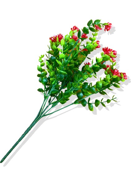 Yapay Fuşya Çiçekli Yeşillik Demeti 35 cm 7 Dal