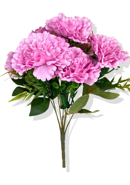 Yapay Pembe Karanfil Demeti 45 cm 7 Dal