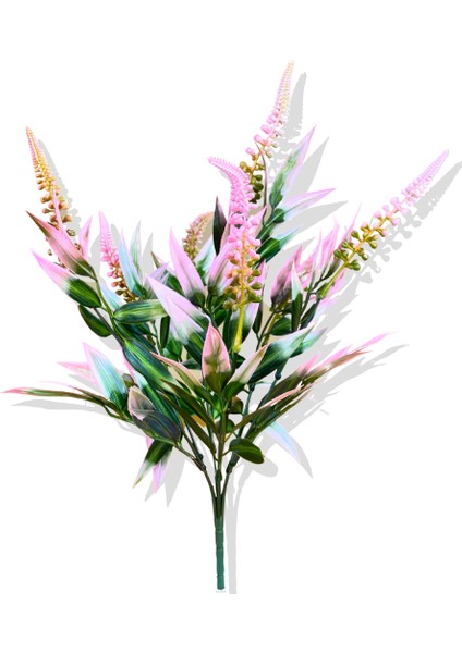 Yapay Yeşillik Demeti Pembe 40 cm 7 Dal