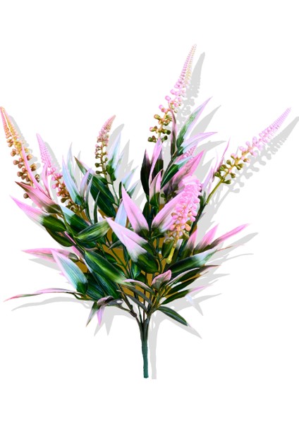 Yapay Yeşillik Demeti Pembe 40 cm 7 Dal