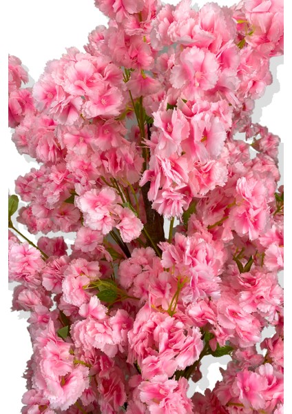 Pembe Lüx Yeşil Yaprak Detaylı Bahar Dalı 180 cm Yapay Ağaç 30X30 Metal Saksı fırsatları