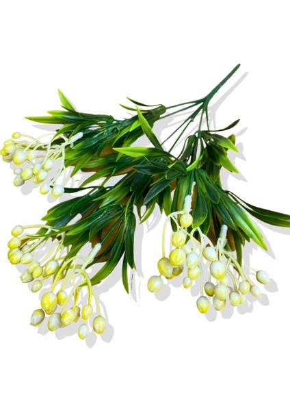 Yapay Püsküllü Tropik Sarı Bitki 6 Dal 35 cm fırsatları