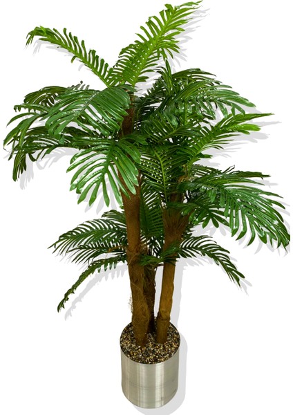 Yapay 3 Gövde Areka 180 cm 30X30 Galvaniz Saksı fiyatları