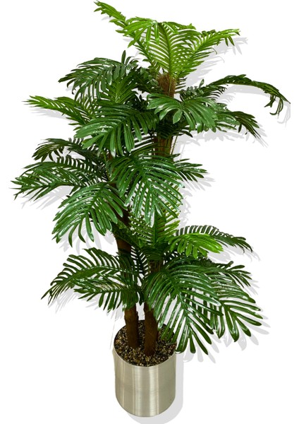 Yapay 3 Gövde Areka 180 cm 30X30 Galvaniz Saksı fırsatları