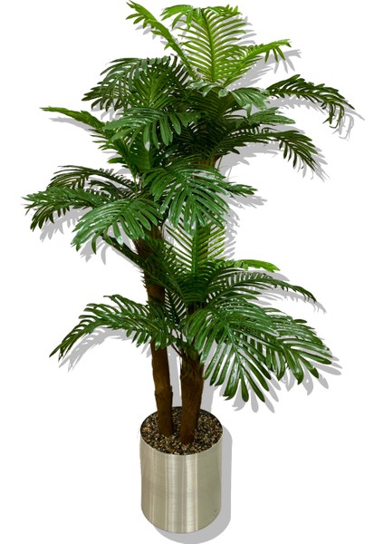 Yapay 3 Gövde Areka 180 cm 30X30 Galvaniz Saksı indirimleri