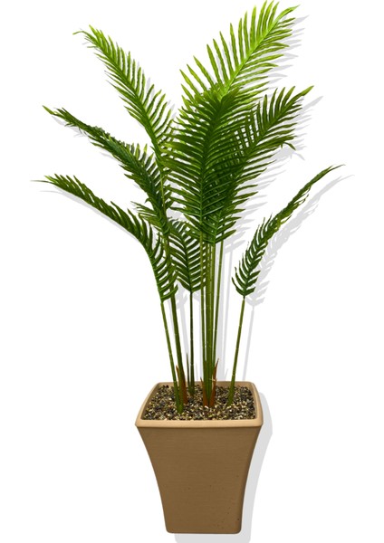 Yapay Areka 150 cm Yapay Ağaç 6 Gövde 12 Dal Kare Saksı