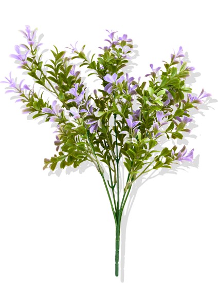 Yapay Bitki Mor Şimşir 35 cm 5 Dal