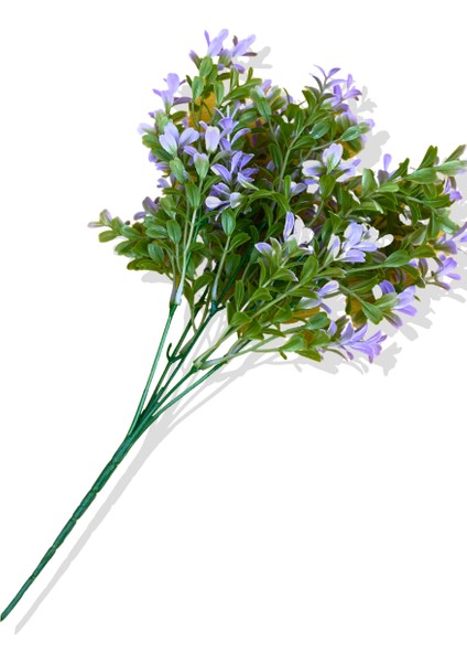 Yapay Bitki Mor Şimşir 35 cm 5 Dal