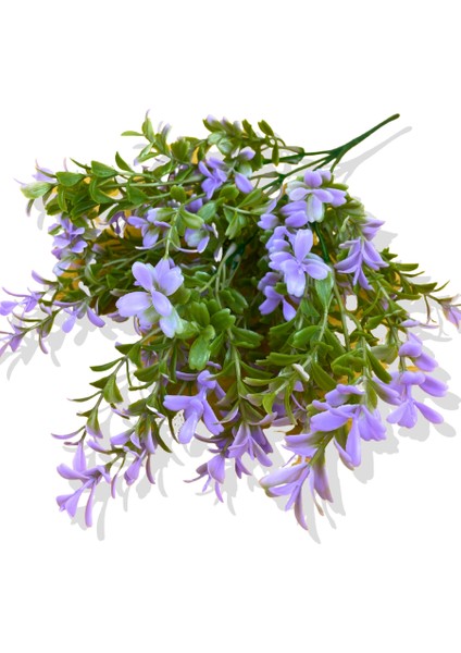 Yapay Bitki Mor Şimşir 35 cm 5 Dal