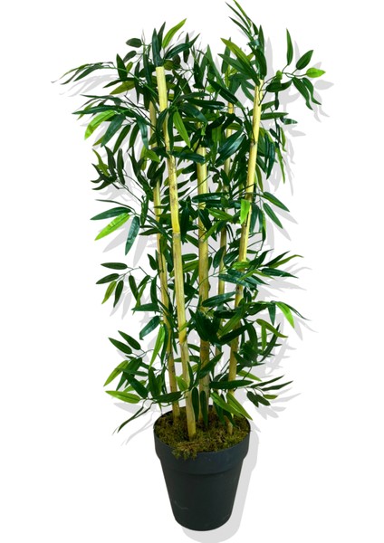 Yapay Yapraklı Bambu Ağacı 5 Bambu'lu 110 cm
